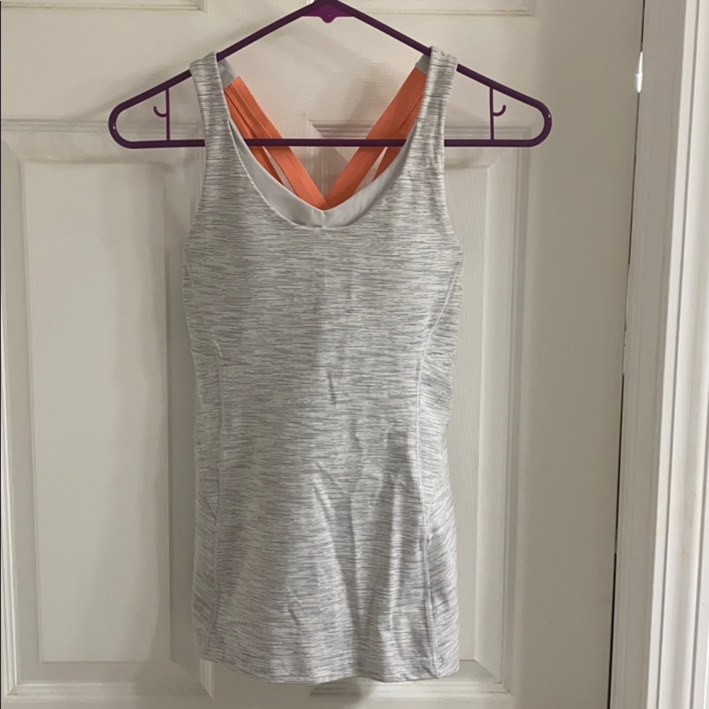 Workout tank with built in bra
